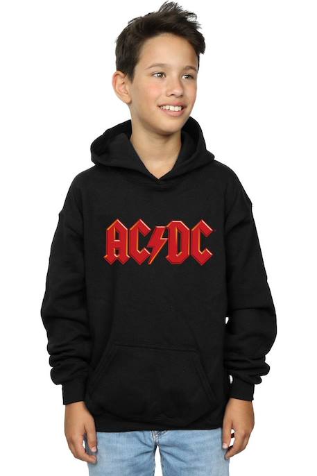 Ac/dc sweat à capuche coton Noir 2 - vertbaudet enfant 