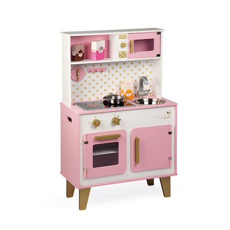 Grande cuisine en bois candy chic Rose / blanc 1 - vertbaudet enfant 