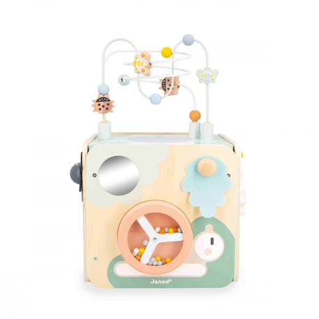 Cube d'activitès géant en bois fsc Multicolore 5 - vertbaudet enfant 