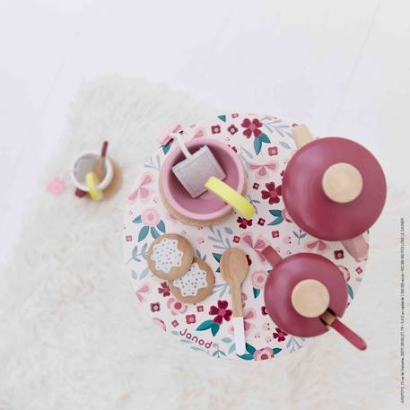 Set à thé en bois fsc Rose / bordeaux 2 - vertbaudet enfant 