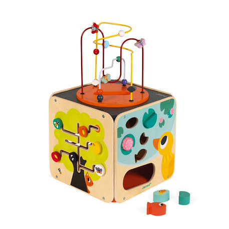 Maxi looping multi-activités en bois Multicolore 1 - vertbaudet enfant 
