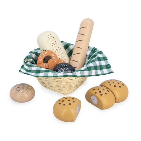 Panier de boulangerie, bois fsc, mamie soleil Multicolore 1 - vertbaudet enfant 