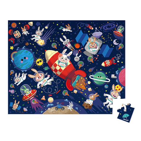 Puzzle fusée 54 pièces Bleu 3 - vertbaudet enfant 