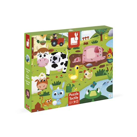 Puzzle tactile la ferme 20 pièces Multicolore 1 - vertbaudet enfant 