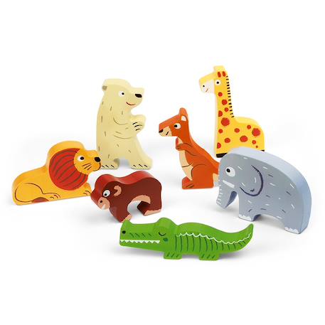 Chunky puzzle au zoo 7 pièces Multicolore 6 - vertbaudet enfant 