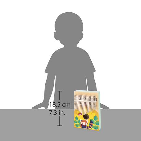 Kalimba en bois fsc - gioia Multicolore 2 - vertbaudet enfant 