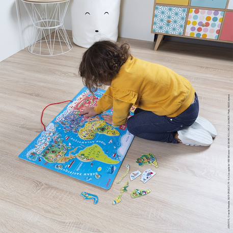 Puzzle monde magnétique 92 pièces Multicolore 2 - vertbaudet enfant 