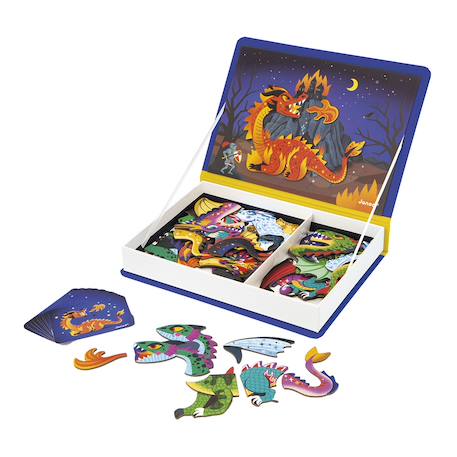 Magneti'book dragons, 10 modèle, 53 magnets Violet 2 - vertbaudet enfant 