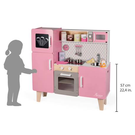 Maxi cuisine en bois macaron Rose 4 - vertbaudet enfant 