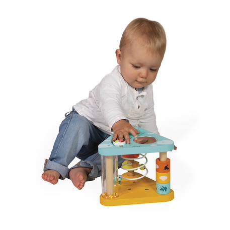 Triangle multi-activités tropik en bois fsc Multicolore 2 - vertbaudet enfant 