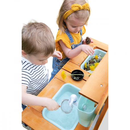 Cuisine d'extérieur en bois fsc, muddy lab Bleu ciel / gris 5 - vertbaudet enfant 