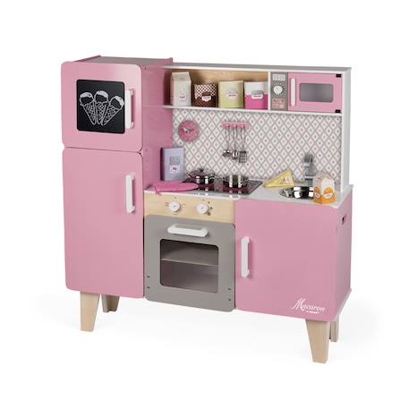 Maxi cuisine en bois macaron Rose 1 - vertbaudet enfant 