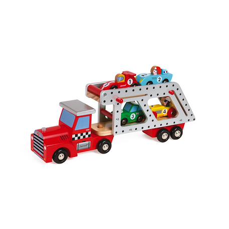 Camion porte-voitures Rouge 1 - vertbaudet enfant 