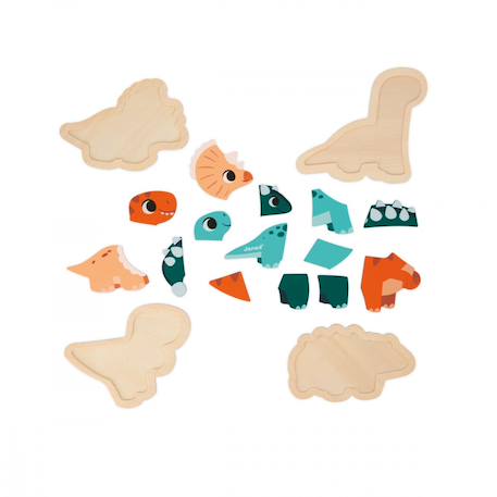 4 puzzles evolutifs dino, 2 à 5 pcs Multicolore 2 - vertbaudet enfant 