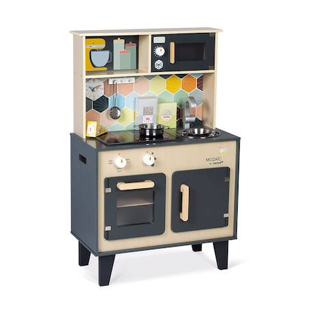 Grande cuisine en bois mozaïc Gris / bois 1 - vertbaudet enfant 