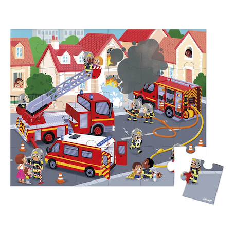 Puzzle les pompiers 24 pièces Rouge 2 - vertbaudet enfant 