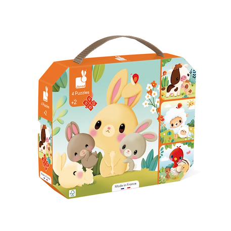 Puzzle animaux de la ferme, 6 à 16 pièces Orange 1 - vertbaudet enfant 