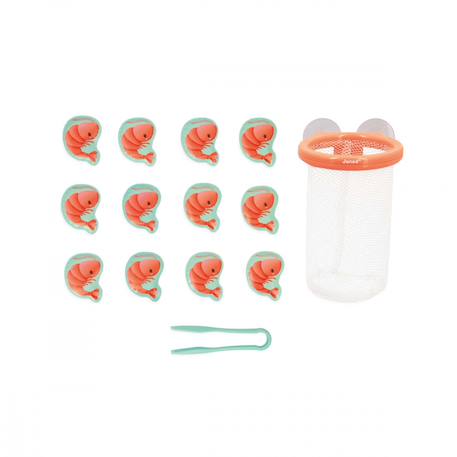 Jeu de bain attrape crevettes du bain Rose saumon / turquoise 4 - vertbaudet enfant 