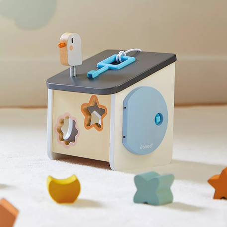 Maison à formes en bois fsc, les oiseaux Multicolore 2 - vertbaudet enfant 