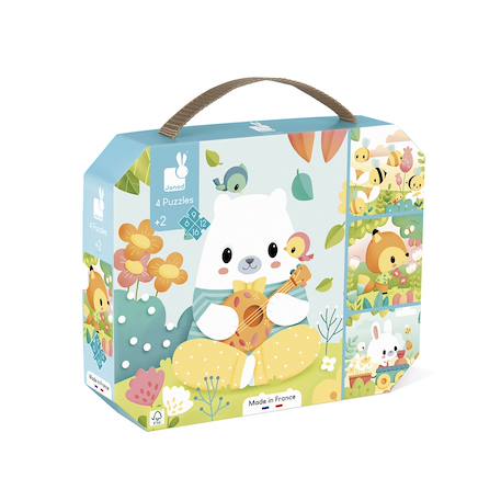 4 puzzles animaux, 6-9-12-16 pcs Multicolore 1 - vertbaudet enfant 