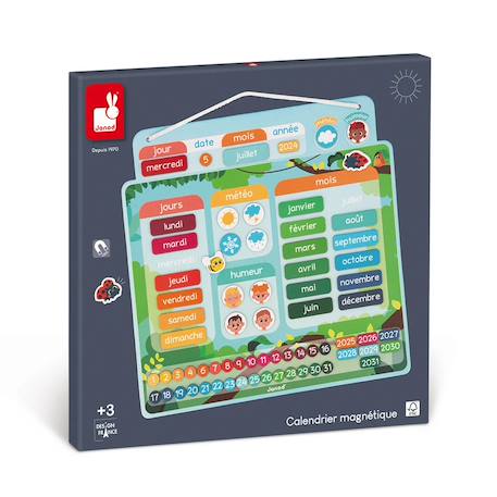 Calendrier éducatif magnétique en bois fsc Multicolore 6 - vertbaudet enfant 