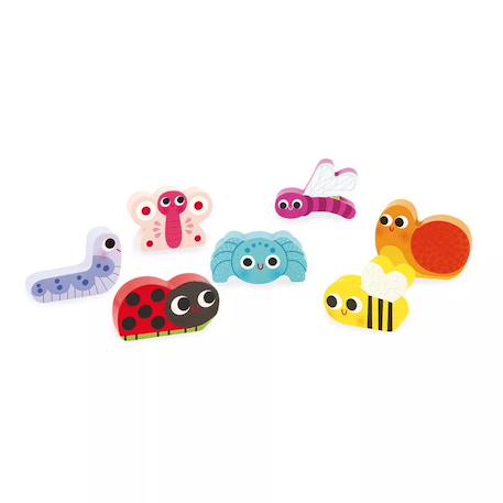 Puzzle en bois le jardin Multicolore 3 - vertbaudet enfant 