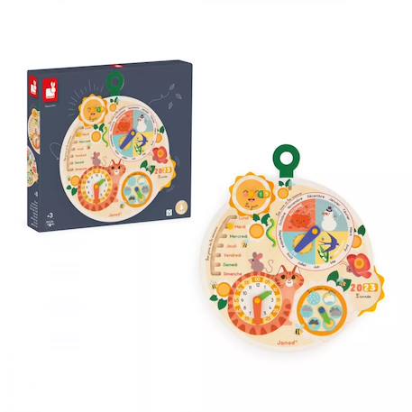 Roue du temps en bois fsc Multicolore 4 - vertbaudet enfant 