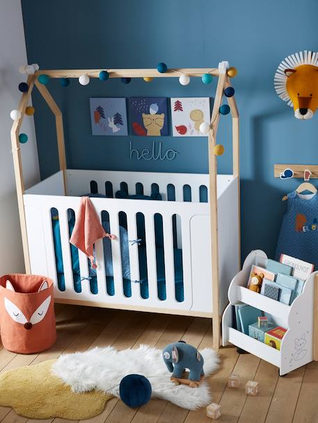 Lit bébé cabane coconut transformable banquette blanc 5 - vertbaudet enfant 