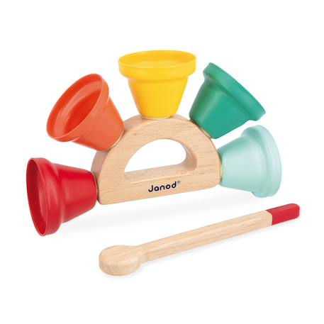 Clochettes en métal, 5 sons différents Multicolore 1 - vertbaudet enfant 