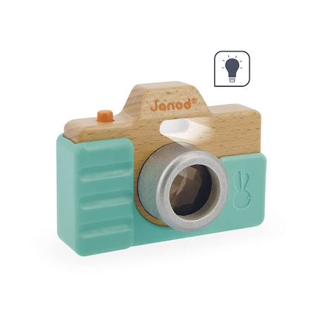 Appareil photo en bois Bleu 1 - vertbaudet enfant 