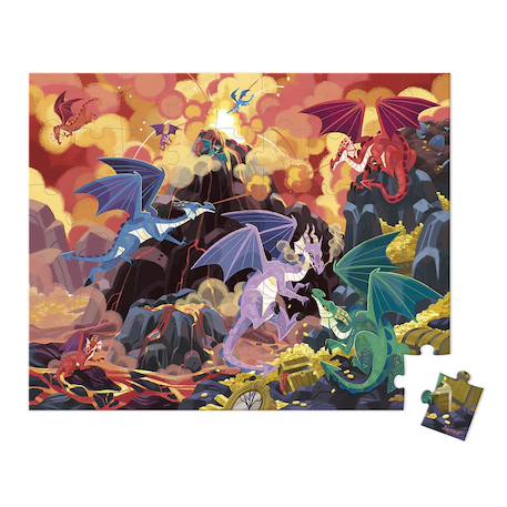 Puzzle terre de dragons 54 pièces Rouge 2 - vertbaudet enfant 