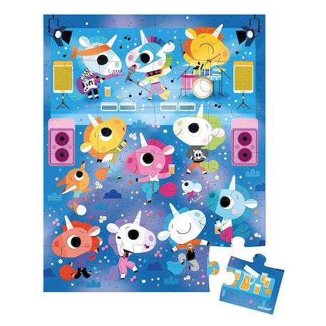 Puzzle les licornes 24 pièces Bleu 3 - vertbaudet enfant 