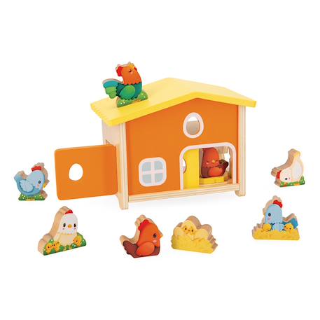 Mon premier poulailler en bois fsc Orange 4 - vertbaudet enfant 