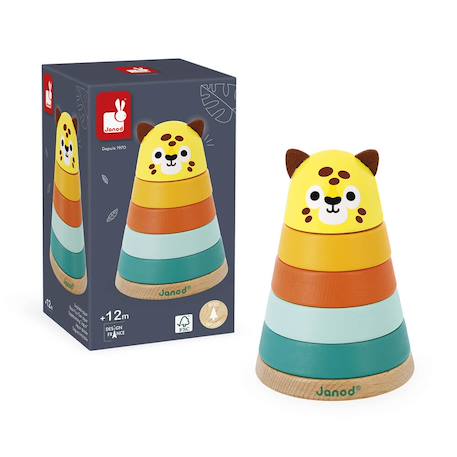Empilable jaguar tropik en bois fsc Multicolore 6 - vertbaudet enfant 