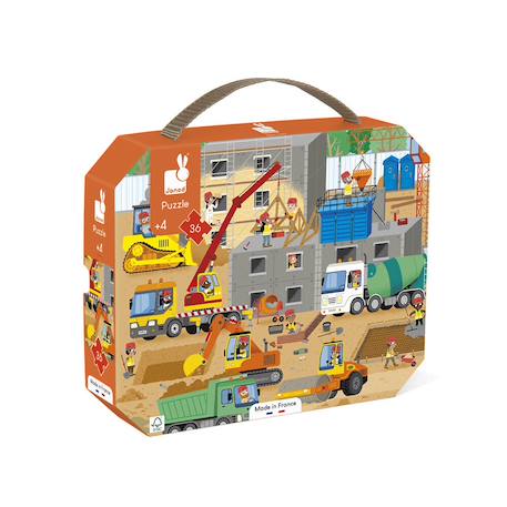 Puzzle le chantier 36 pièces Jaune 1 - vertbaudet enfant 