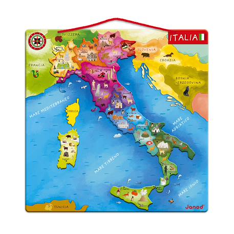 Carte d'italie magnétique 20 pièces Multicolore 4 - vertbaudet enfant 