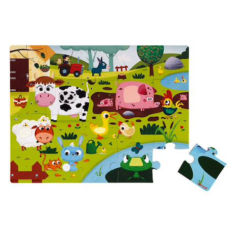 Puzzle tactile la ferme 20 pièces Multicolore 2 - vertbaudet enfant 
