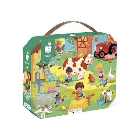 Puzzle une journée à la ferme 24 pièces Multicolore 1 - vertbaudet enfant 
