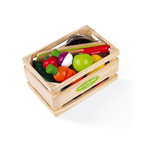 Set 9 fruits et légumes à découper Multicolore 2 - vertbaudet enfant 