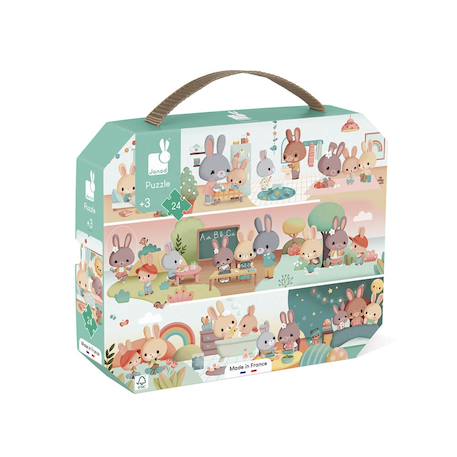 Puzzle une journée 24 pièces Vert 1 - vertbaudet enfant 