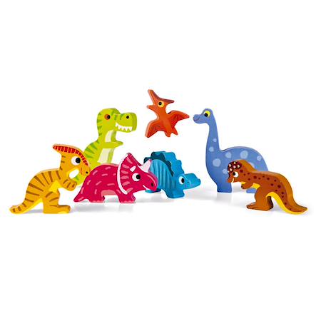 Chunky puzzle dinosaures 7 pièces Multicolore 2 - vertbaudet enfant 