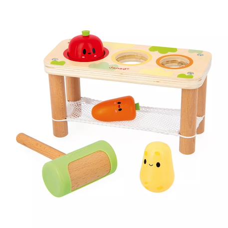 Tap tap légumes de la ferme en bois fsc Multicolore 1 - vertbaudet enfant 