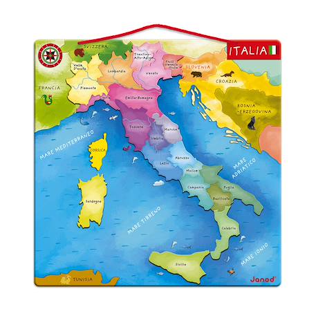 Carte d'italie magnétique 20 pièces Multicolore 5 - vertbaudet enfant 
