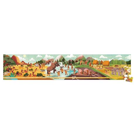Puzzle frise la préhistoire 100 pièces Multicolore 3 - vertbaudet enfant 