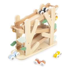 Descendeur en bois fsc, fourmis 4 voitures  - vertbaudet enfant