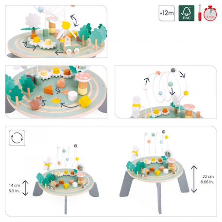 Table d'activitès en bois fsc sweet coccon Multicolore 2 - vertbaudet enfant 