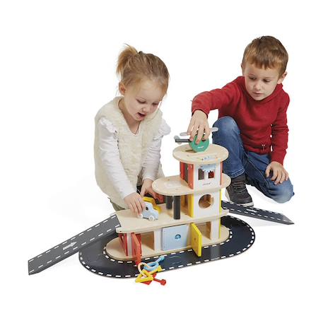 Garage en bois fsc bolid Multicolore 2 - vertbaudet enfant 