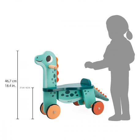 Porteur dino portosaurus en bois fsc Bleu 6 - vertbaudet enfant 