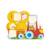 Puzzle cache-cache tracteur en bois fsc Jaune 3 - vertbaudet enfant 