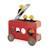 Camion de pompiers en bois fsc Rouge 4 - vertbaudet enfant 